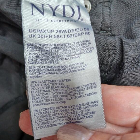 NYDJ Higher Rise AMI SKINNY Jeans Plus Size 26W Gilt Gray Wash Lift Tuck NEW - Picture 7 of 8